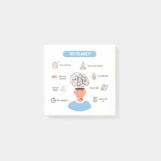 Anxiety Tips Minimal Mental Health Art ポストイット