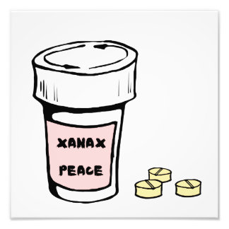 anxiety xanax peace フォトプリント           