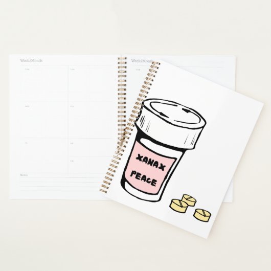 anxiety xanax peace プランナー手帳 (ディスプレー)