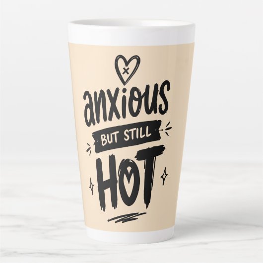 Anxious But Hot カフェラテマグ (正面)