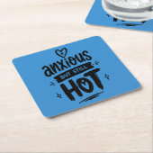 Anxious But Hot スクエアペーパーコースター (アングル)