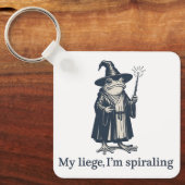 Anxious Frog Wizard Funny ADHD Neurodiversity  キーホルダー (正面)