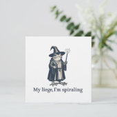 Anxious Frog Wizard Funny ADHD Neurodiversity  招待状 (スタンド正面)