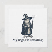 Anxious Frog Wizard Funny ADHD Neurodiversity  招待状 (正面/裏面)