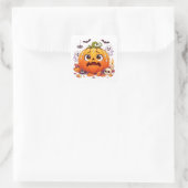 Anxious Pumpkin Sticker スクエアシール (バッグ)