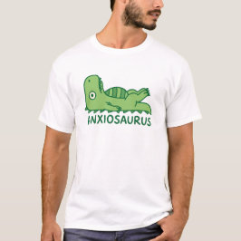 Anxiousaurus Mental Health Anxiety Pun Tシャツ