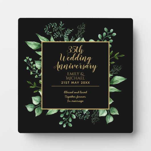 ANYの結婚アニバーサリーギフト – パーソナライズされた フォトプラーク (正面)