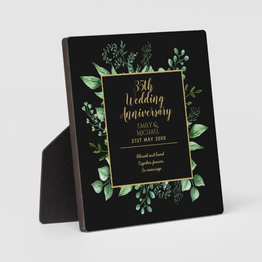 ANYの結婚アニバーサリーギフト – パーソナライズされた フォトプラーク (正面)