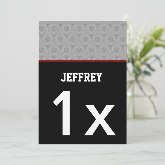 Anyまた10代のはTWEEN誕生日シモダンルバーブラックA1Z 招待状 (スタンド正面)