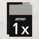 Anyまた10代のはTWEEN誕生日シモダンルバーブラックA1Z 招待状 (正面/裏面)