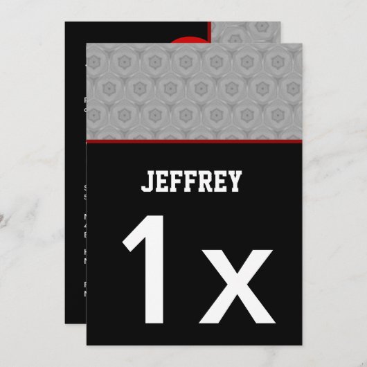 Anyまた10代のはTWEEN誕生日シモダンルバーブラックA1Z 招待状 (正面/裏面)