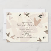 ANYイベントピンク&トープハートシック招待状 招待状 (正面)