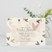 ANYイベントピンク&トープハートシック招待状 招待状 (スタンド正面)