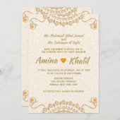 ANYイベント – アラビア結婚語のブライダル招待状 招待状 (正面/裏面)