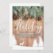 ANYイベント – ホリデーウィンターパーティの招待状 招待状 (正面/裏面)