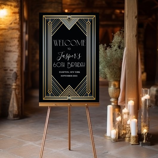 ANYイベント- Roaring 20s Welcome Sign Poster ポスター