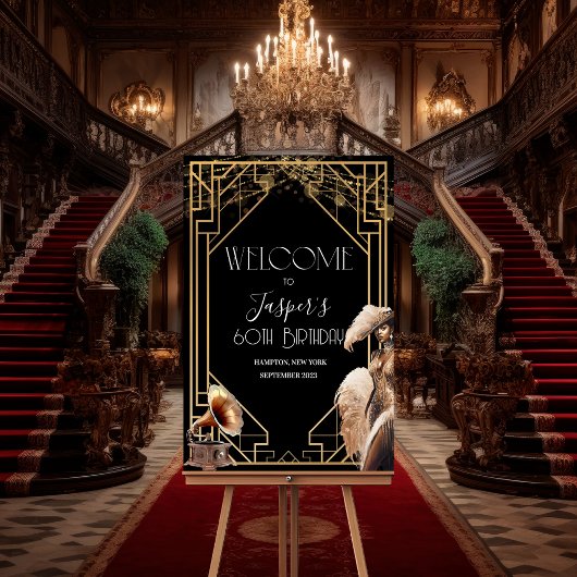 ANYイベント- Roaring 20s Welcome Sign Poster ポスター