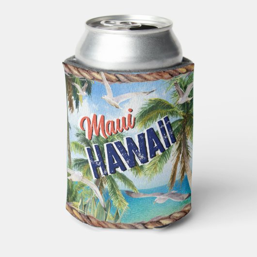 ANYトロピカルビーチバケーションカッコいいヴィンテージサーフショップ 缶クーラー