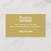 ANY年のビジネスカスタムカードの種類 コーリングカード (裏面)