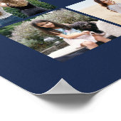 ANY誕生日へようこそ20フォトコラージュNavy Blue ポスター (角)