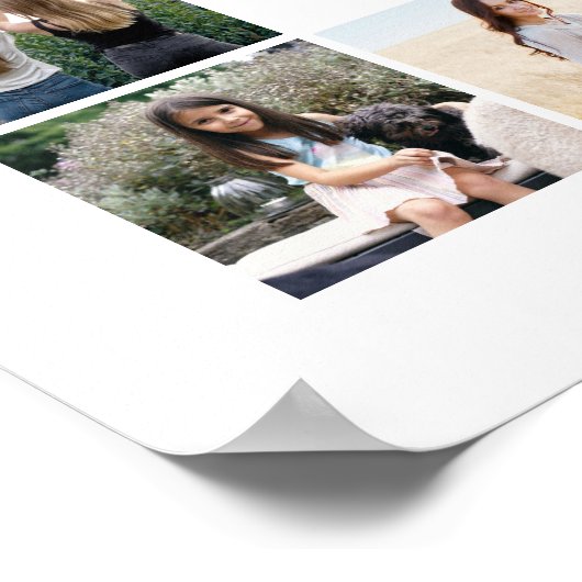 ANY誕生日ウェルカムスクリプト20フォトコラージュパーティー ポスター (角)