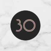 ANY誕生日応援エレガントピンクと黒3枚の写真 コンフェッティ (スモール正面)