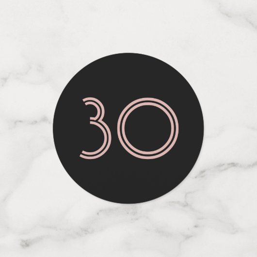 ANY誕生日応援エレガントピンクと黒3枚の写真 コンフェッティ (スモール正面)