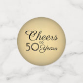 ANY誕生日応援エレガントブラック&ゴールドフェイクフォイル コンフェッティ (スモール正面)