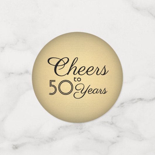 ANY誕生日応援エレガントブラック&ゴールドフェイクフォイル コンフェッティ (スモール正面)