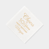 ANY誕生日応援クラシックエレガントスクリプ実在ト 箔ナプキン (右)