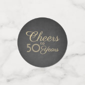 ANY誕生日応援シンプルシャルボードブラック&金ゴールド コンフェッティ (スモール正面)