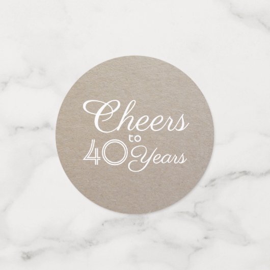 ANY誕生日応援シンプル素朴Kraftフェイク紙 コンフェッティ (スモール正面)