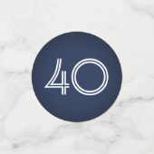 ANY誕生日応援ネイビーブルーとホワイト3写真 コンフェッティ (スモール正面)