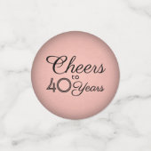 ANY誕生日応援ブラックおよびバラ金ゴールドホイルフェイクー コンフェッティ (スモール正面)