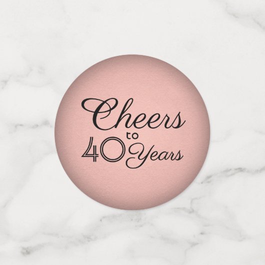 ANY誕生日応援ブラックおよびバラ金ゴールドホイルフェイクー コンフェッティ (スモール正面)