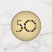 ANY誕生日応援ブラック&金ゴールドフォイルフェイク3フォト コンフェッティ (スモール正面)