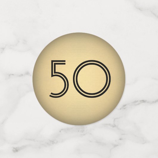 ANY誕生日応援ブラック&金ゴールドフォイルフェイク3フォト コンフェッティ (スモール正面)