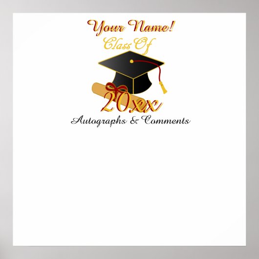 ANY パーソナライズされた Class Year Autograph Poster ポスター (正面)