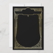 ANY AGEギャツビー素晴らしアールデコ誕生日招待状 招待状 (裏面)