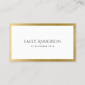 ANY AGEシンプルエレガントフェイク金ゴールド誕生日 名刺 (裏面)