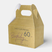 ANY AGEシンプル金ゴールドエレガントタイポグラフィ誕生日 フェイバーボックス (裏面サイド)