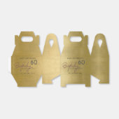 ANY AGEシンプル金ゴールドエレガントタイポグラフィ誕生日 フェイバーボックス (折り畳みなし)