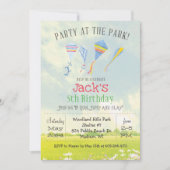 ANY AGEパーティーアットザパークカイト誕生日招待状 招待状 (正面)