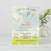 ANY AGEパーティーアットザパークカイト誕生日招待状 招待状 (スタンド正面)