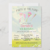 ANY AGEパーティーアットザパークカイト誕生日招待状 招待状 (正面)