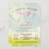 ANY AGEパーティーアットザパークカイト誕生日招待状 招待状 (正面/裏面)