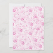 Any Ageフローラピンクローズ90thスクリプト誕生日 招待状 (裏面)