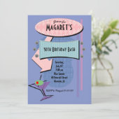 ANY AGEレトロ誕生日カクテルパーティー追加フォト 招待状 (スタンド正面)