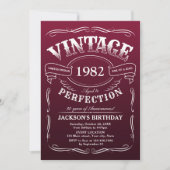 Any Ageヴィンテージウイスキーをテーマにした誕生日招待状 招待状 (正面)