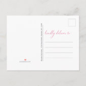 Any Age熱帯フローラピンク牡丹90誕生日 インビテーションポストカード (裏面)